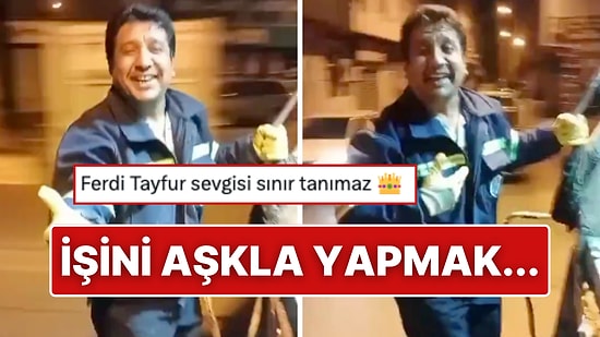 Çöp Kamyonunda Ferdi Tayfur Şöleni! İşini Severek Yapan Belediye Çalışanı Gönülleri Fethetti