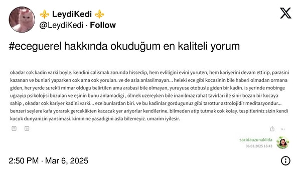 Gürel'in sır dolu ölümüne dair her yerden bir ses çıkarken sosyal medyada paylaşılan bir yorum gündem oldu.