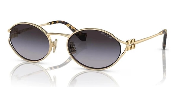 Miu Miu Kadın Oval Gold Metal Güneş Gözlüğü