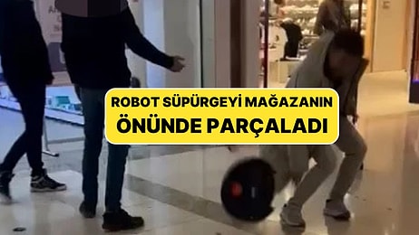 İki Yılda 10 Kez Arızalanan Robot Süpürgeyi Mağazanın Önünde Parçaladı