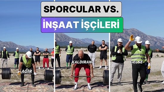 Hangisi Daha Güçlü? İnşaat İşçileri ve Sporcular Ağırlık Kaldırma Yarışması Yaptı