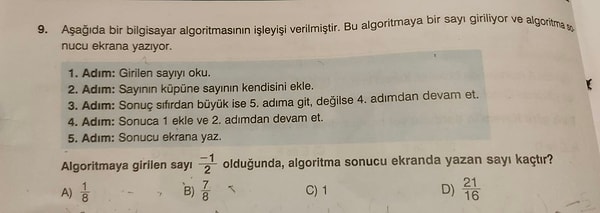 Öncelikle soruyu buraya bırakalım;