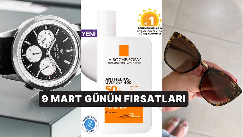 Bugün İndirimde Neler Var? Vogue Güneş Gözlüklerinden Gant Erkek Kol Saatine 9 Mart 2025 Günün Fırsatları