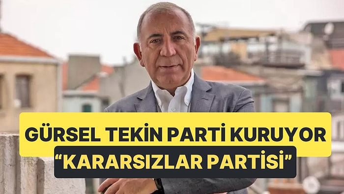 CHP'den İstifa Eden Gürsel Tekin Parti Kuruyor: "Kararsızlar Partisi"