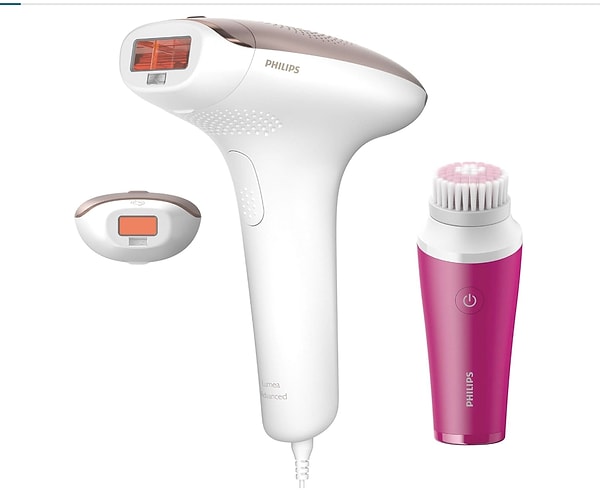 2. Philips Lumea Lazer Epilasyon IPL Tüy Alma Cihazı, Çanta ve Yüz Temizleme Cihazı Hediyeli, Yüz ve Vücut ve Hassas Bölge Kullanımı, BRI924/00 (Pembe, beyaz)