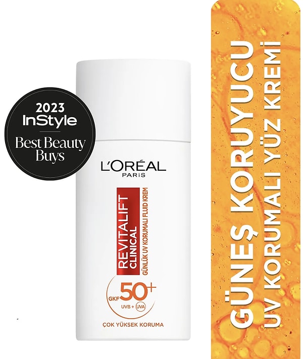 11. L'Oreal Paris L'oréal Paris Revitalift Clinical Spf 50 Günlük Yüksek Uv Korumalı Yüz Güneş Kremi 50ml