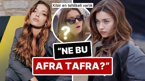 Muhabirlere Takılmış Plak Gibi "Teşekkür Ederim" Diyerek Başından Savan Afra Saraçoğlu Göze Fena Battı!