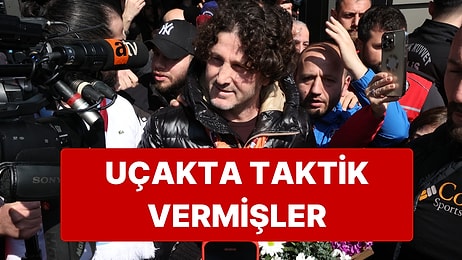 Trabzonspor'un Yeni Teknik Direktörü Fatih Tekke'ye Uçakta Taktik Vermişler
