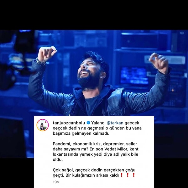 Tarkan'ın "Geçcek" şarkısının klibini paylaşan Özcan, durduk yere Megastar Tarkan'a kuruldu! 😂