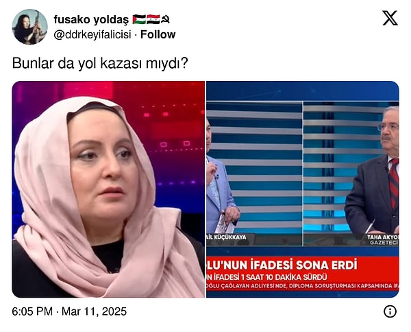 Halk TV'nin patronu Cafer Mahiroğlu'nun "yol kazası" açıklaması ise sosyal medyada inandırıcı bulunmadı.