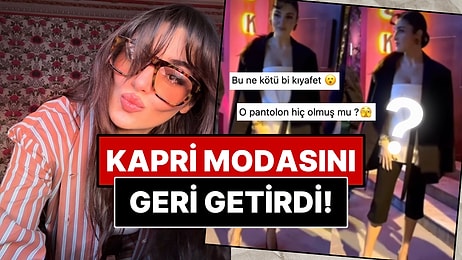 Kapri Tarzını Geri Getiren Hande Erçel'in Pantolon Boyu Sosyal Medya Kullanıcılarının Diline Düştü!