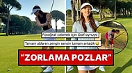 Golf Oynadığı Anları 17 Tane Fotoğrafla Takipçilerine Gösteren Fahriye Evcen'in Paylaşımı "Zorlama" Bulundu!