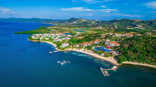 This is Roatan Island, located in the Caribbean.