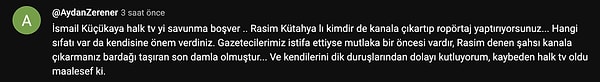 İlk olarak İsmail Küçükkaya'nın açıklamalarının yayınlandığı YouTube videosuna gelen yorumlara bakalım 👇