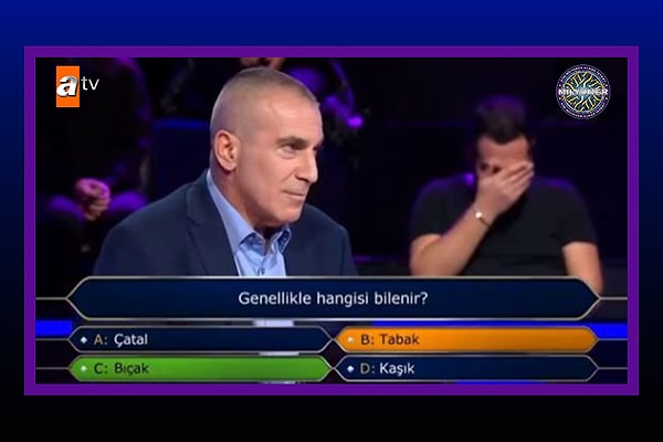 "Genellikle hangisi bilenir?" sorusuna verilen yanıt, yine ilk sorudan bir yarışmacının elenmesine neden oldu.