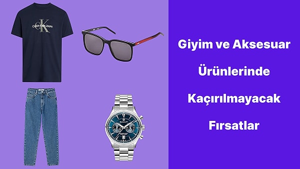 Giyim ve aksesuar ürünlerinde sepette indirim;