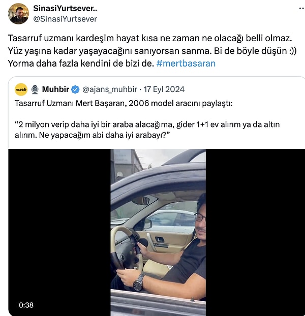 Yurtsever'in ölümünden kısa bir süre önce sosyal medya hesabında paylaştığı "Hayat kısa, ne zaman ne olacağı belli olmaz" sözleri ise yürekleri burktu.