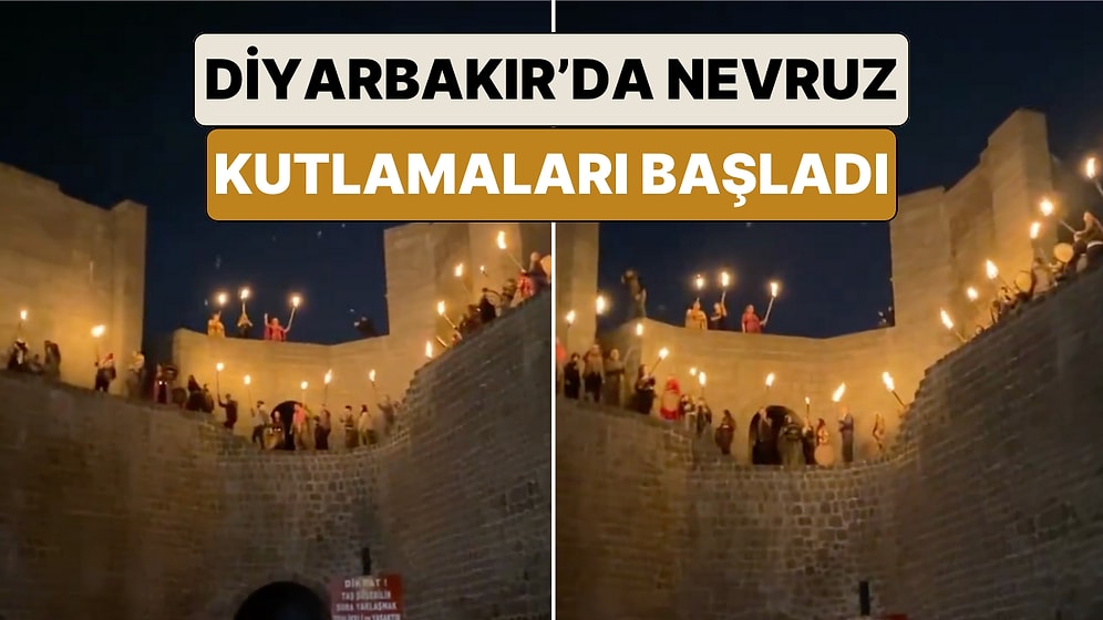 Diyarbakır’da Nevruz Kutlamaları Başladı: Onlarca Kişi Meşalelerle Surlarda Yürüdü