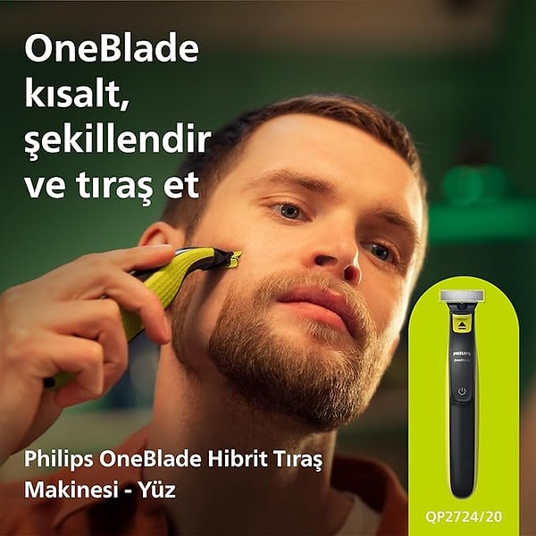 Philips OneBlade QP2724/20 Yüz Hibrit Tıraş Makinesi