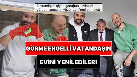 Cem Özkök ve Yasin Oyanık Görme Engelli Bir Vatandaşın Evini Yeniledi