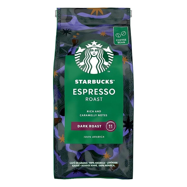 4. Starbucks Dark Espresso Roast Çekirdek Kahve