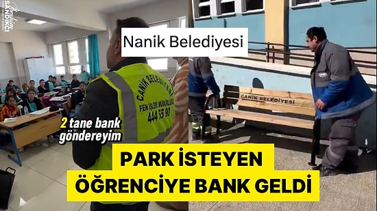 Canik Belediyesi Oyun Alanı İsteyen Öğrencilere Bank Hediye Etti