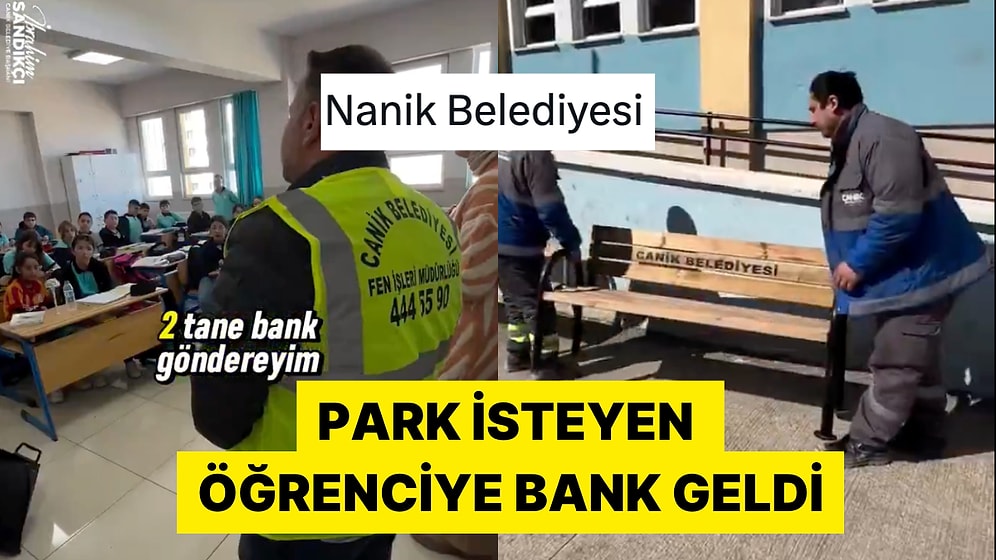 Canik Belediyesi Oyun Alanı İsteyen Öğrencilere Bank Hediye Etti