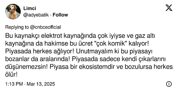 Eğilmez'in bu sözlerine sosyal medyada itirazlar da geldi 👇