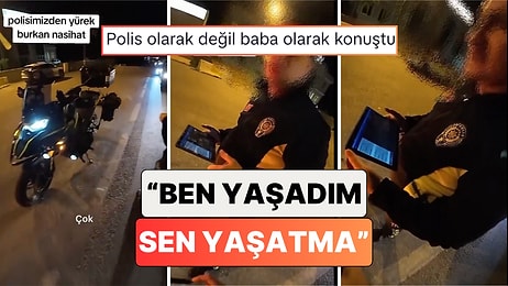 Bir Trafik Polisinin Motorcu Gence Verdiği Nasihat Yürekleri Acıttı