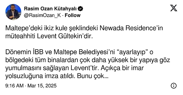 Rasim Ozan Kütahyalı’nın açıklamaları 👇