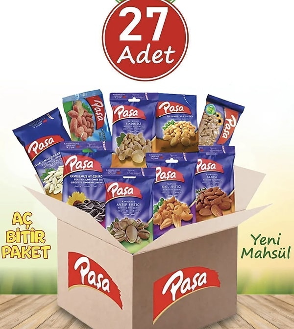 14. Paşa Lezzeti Keşfet Lüx Paket 990 gr - 27 Paket (NATUREL 1. KALİTE)