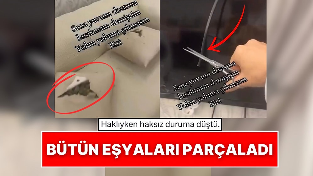 Aldatıldığını Öğrenen Kişi Evdeki Eşyaları Parçaladığı Anları Sosyal Medya Hesabından Paylaştı