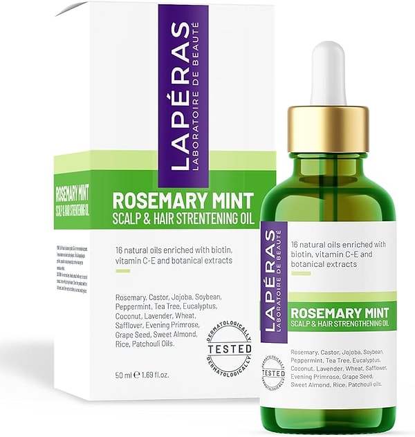 9. Lapéras Rosemary Mint Scalp & Hair Strengthening Oil