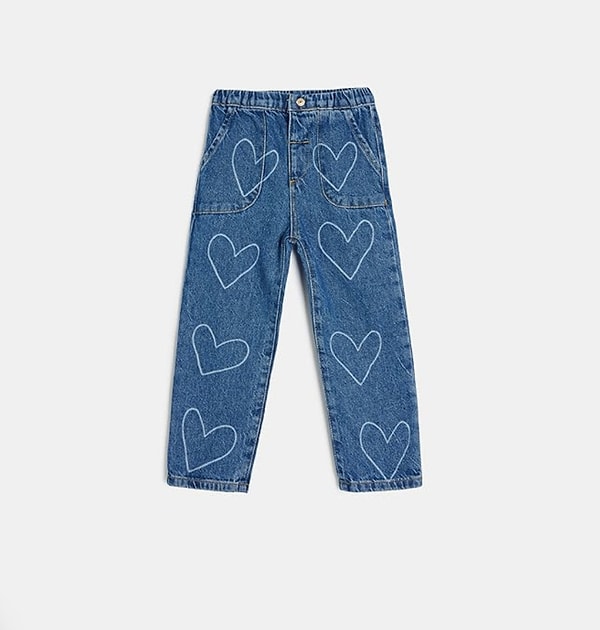 Koton Kalp Desenli Denim Pantolon