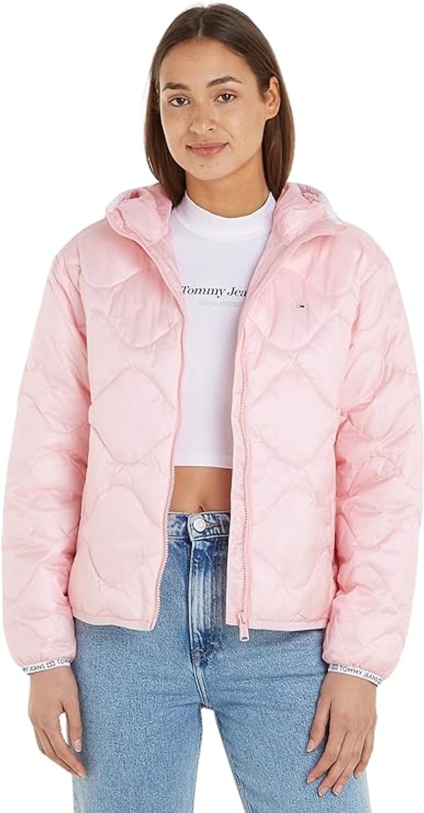 Tommy Hilfiger Tjw Quilted Tape Hood Puffer Ext Ceket Kadın