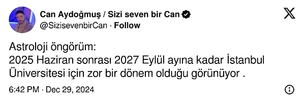 İstanbul Üniversitesi'nin zor günlerin beklediğini belirten Can Aydoğmuş'un bu öngörüsüne pek çok yorum yapıldı.