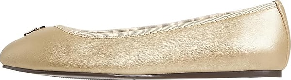 Tommy Hilfiger Gold Leather Ballerina Ayakkabı