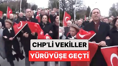 CHP Milletvekilleri Ekrem İmamoğlu'na Destek İçin TBMM'den CHP Genel Merkezi'ne Yürüyüş Başlattı