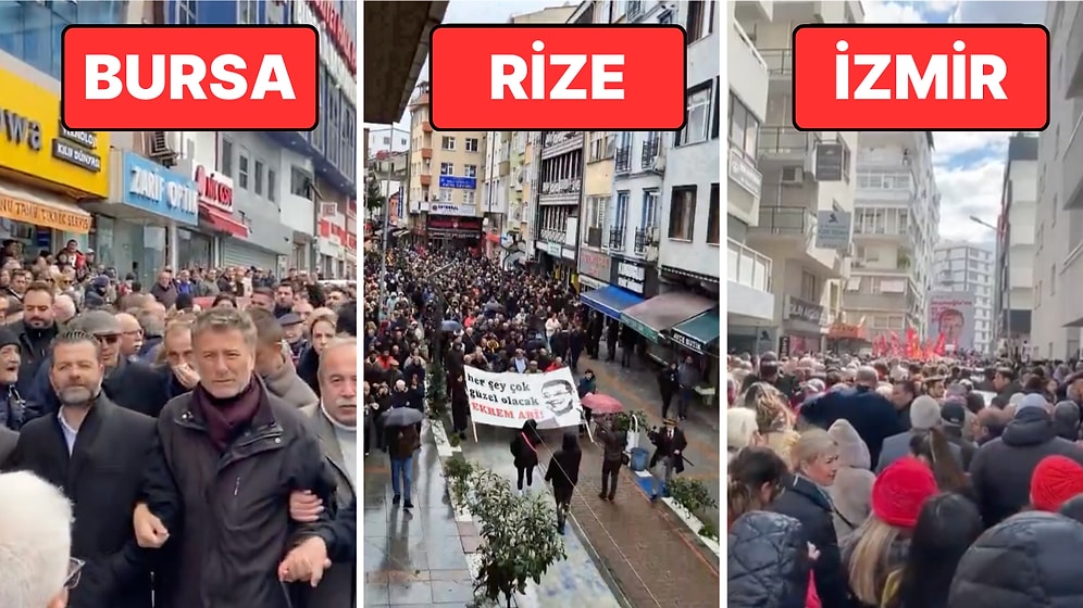 Gözaltına Alınan Ekrem İmamoğlu'na Destek İçin Ülkenin Dört Bir Yanında Protesto Gösterileri Başladı