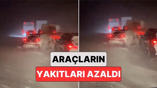 Kış Yeniden Geldi:  Aksaray, Nevşehir Arasında Yoğun Kar Yağışı Nedeniyle Araçlar Yolda Kaldı