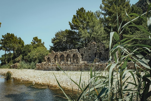 Olympos is located about 85 kilometers southwest of Antalya, making it an easy day trip from the city.