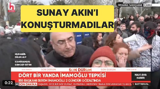 Taksim'e Yürümek İsteyen Gençler Sunay Akın ve Halk Tv'yi Konuşturmadı