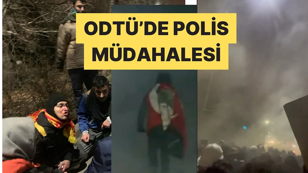 Ekrem İmamoğlu Gözaltısını Protesto Eden ODTÜ Öğrencilerine Polis Müdahalesi