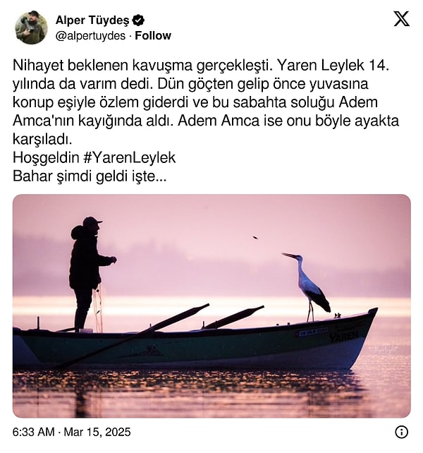 Ve nihayet o beklenen an yaşandı. Adem Yılmaz ve Yaren Leylek yine buluştu.