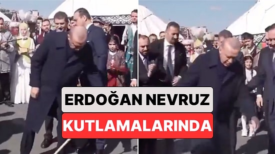 21 Mart Nevruz Günü Anma Programı'na Katılan Erdoğan Kendi Yaktığı Nevruz Ateşinin Üzerinden Atladı