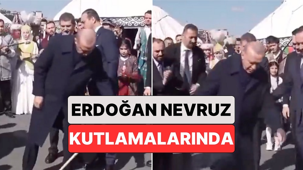 21 Mart Nevruz Günü Anma Programı'na Katılan Erdoğan Kendi Yaktığı Nevruz Ateşinin Üzerinden Atladı