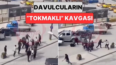 Konya'da Aralarında Kavga Çıkan Ramazan Davulcuları Birbirlerine Davul Tokmağıyla Saldırdı