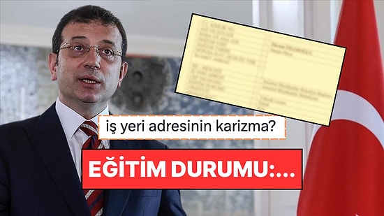 Ekrem İmamoğlu’nun İfade Tutanağında Gündem Olan Eğitim Durumu ve İş Yeri Adresi