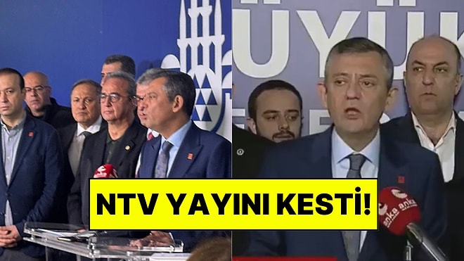 Özgür Özel’in TV Kanallarını Eleştirdiği Anlarda NTV’nin Canlı Yayını Kesmesi Dikkat Çekti