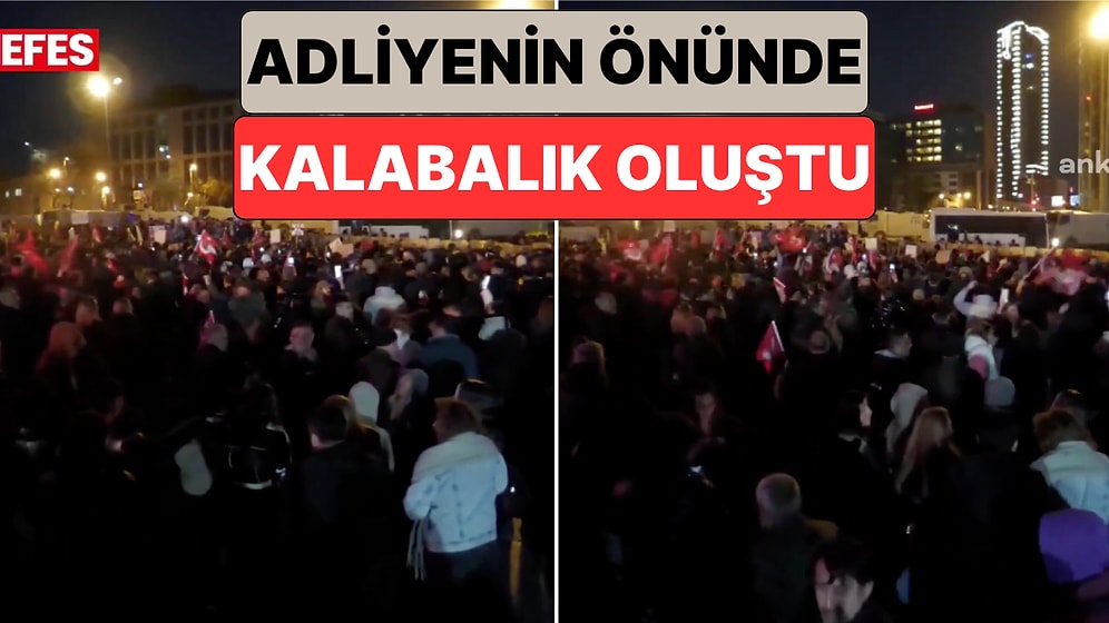 Ekrem İmamoğlu Destekçileri Çağlayan Adliyesi'nin Önünde Toplanmaya Başladı